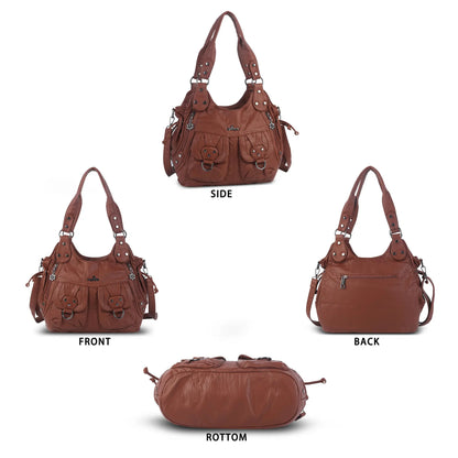 Angelkiss Urban Wash Leather Shoulder Bag