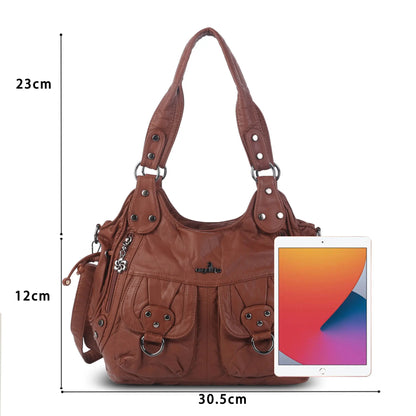 Angelkiss Urban Wash Leather Shoulder Bag