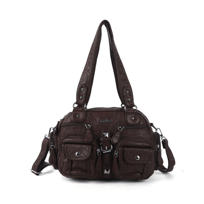 Washed Leather Multi Purpose Design Unique design Crossbody Bag