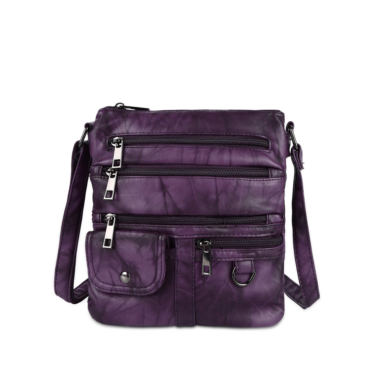 Women's tie-dye vintage pu leather crossbody bag