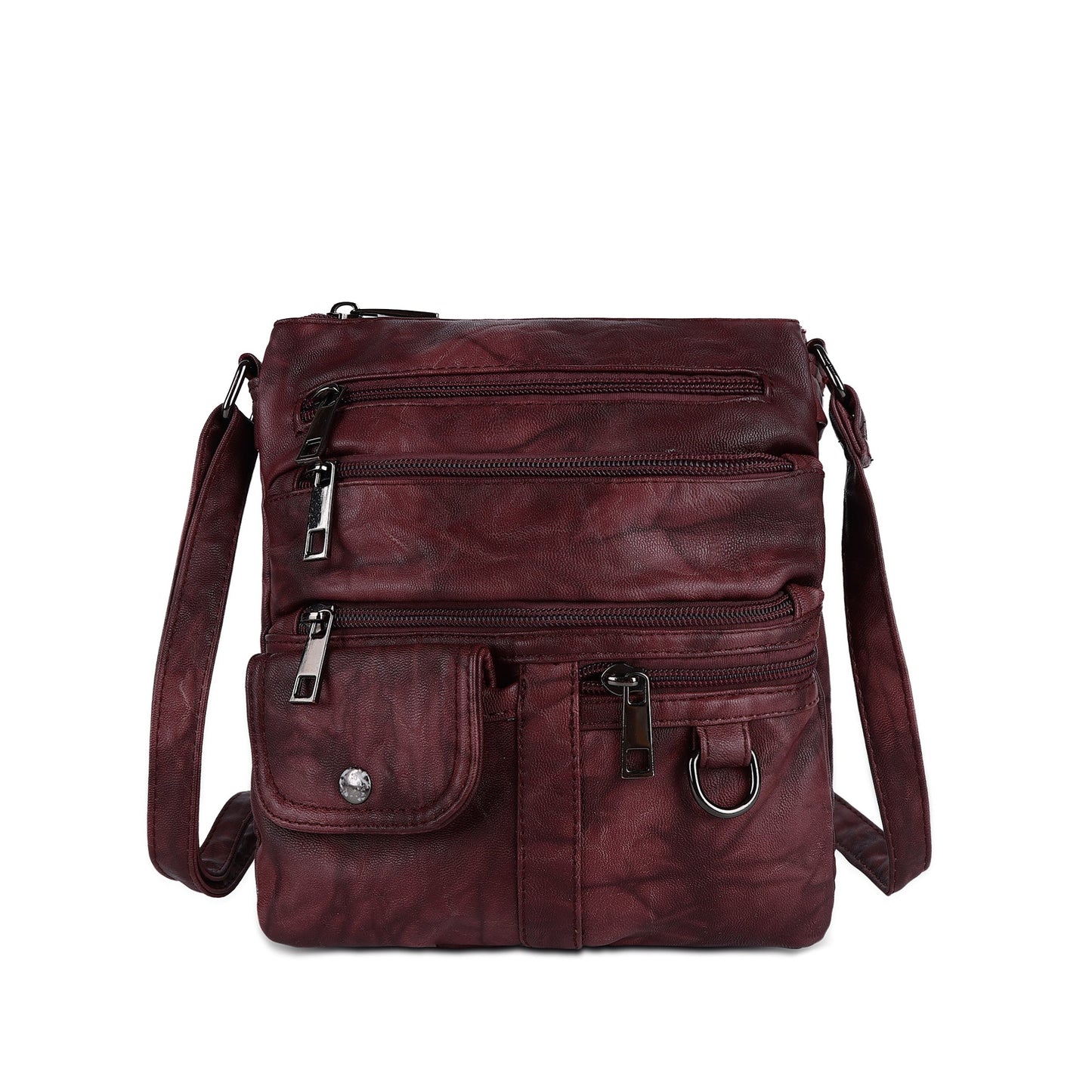 Women's tie-dye vintage pu leather crossbody bag