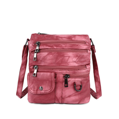 Women's tie-dye vintage pu leather crossbody bag