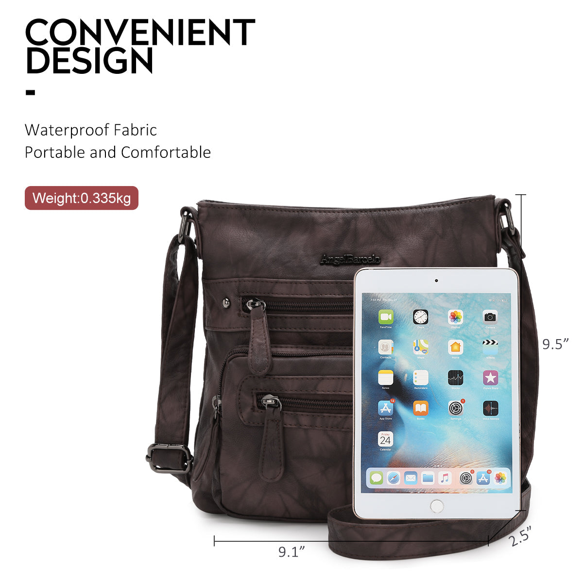 Women's tie-dye denim vintage crossbody bag