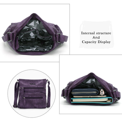 Women's tie-dye denim vintage crossbody bag