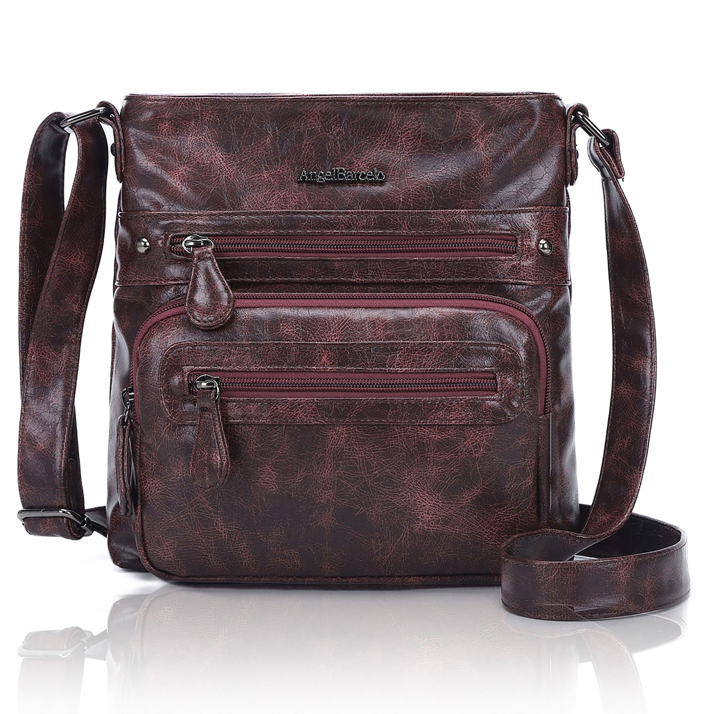 Women's washed tie-dye  vintage crossbody bag