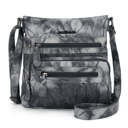 Women's tie-dye denim vintage crossbody bag