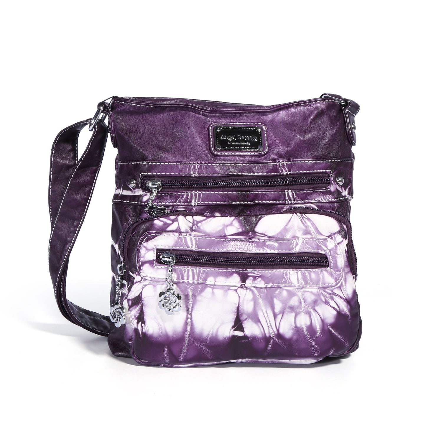 Women's washed tie-dye  vintage crossbody bag