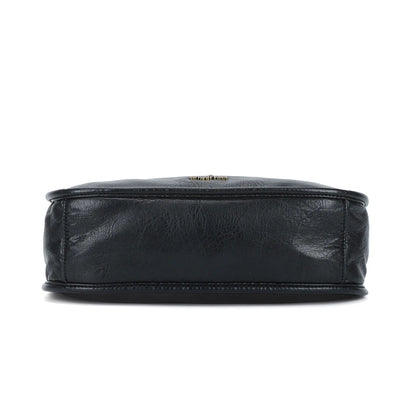Vegan Leather Tassel Crossbody Bag with Dual Straps