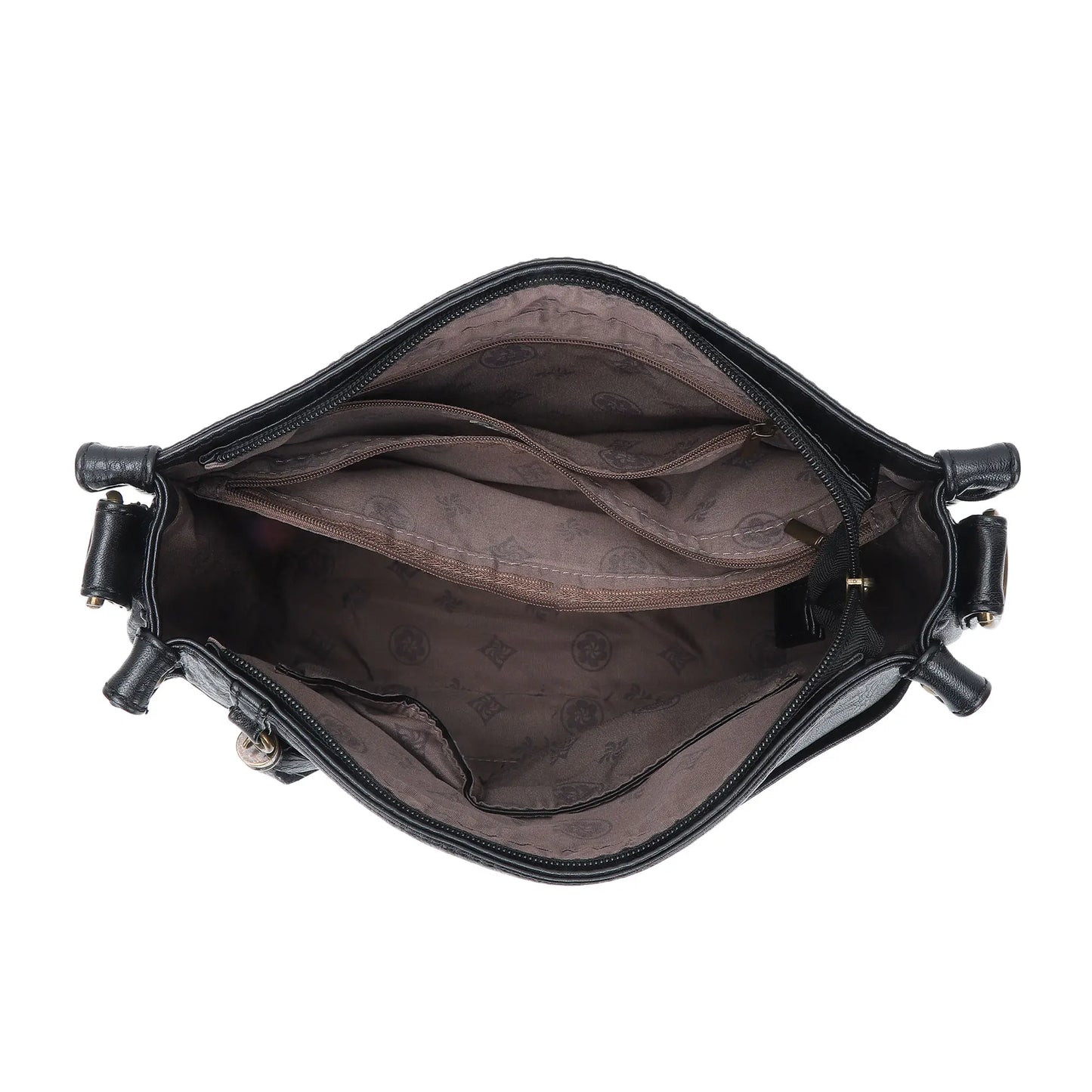 Vegan Leather Tassel Crossbody Bag with Dual Straps