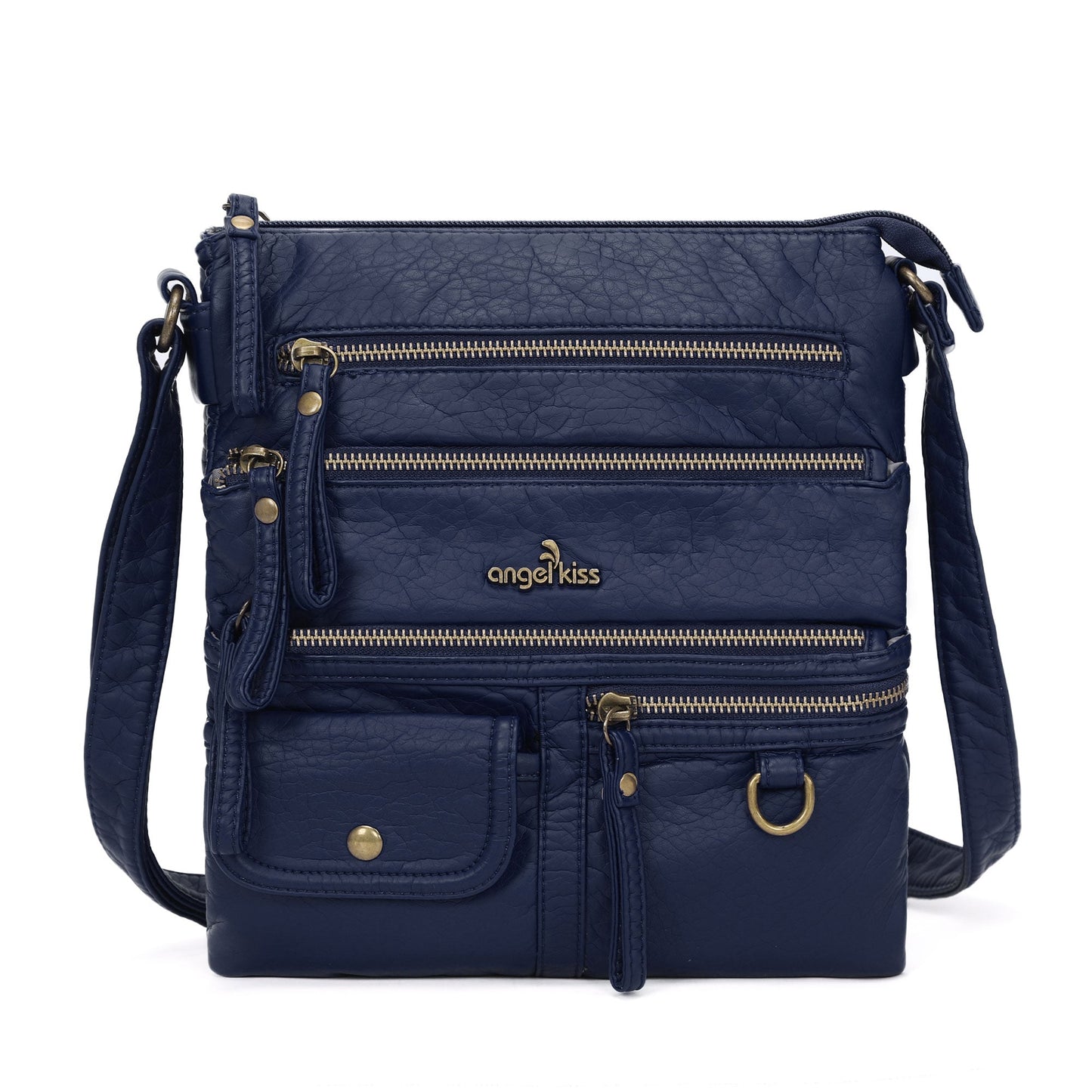 Vintage solid color fashion crossbody bag