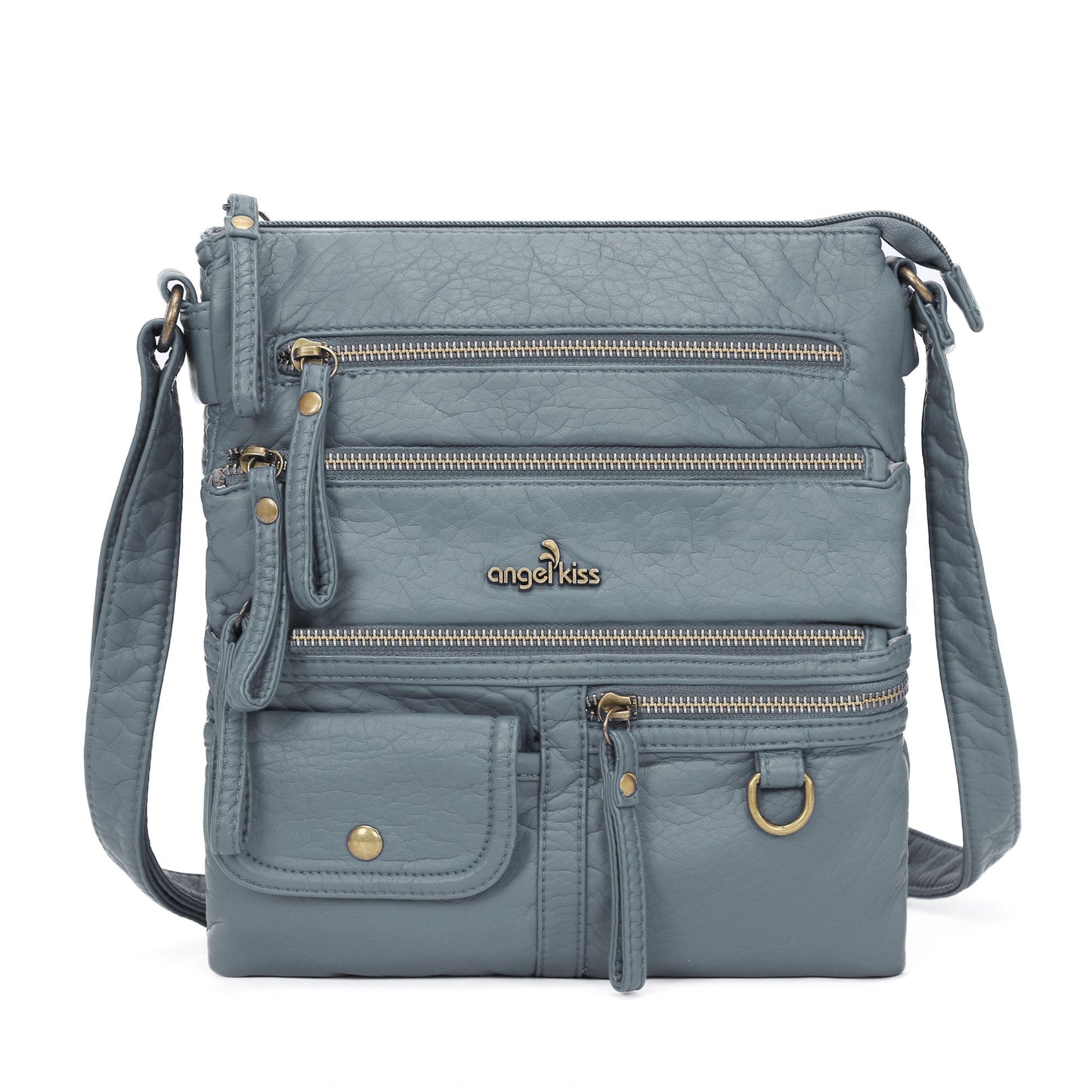 Vintage solid color fashion crossbody bag