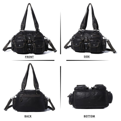 Washed Leather Multi Purpose Design Unique design Crossbody Bag