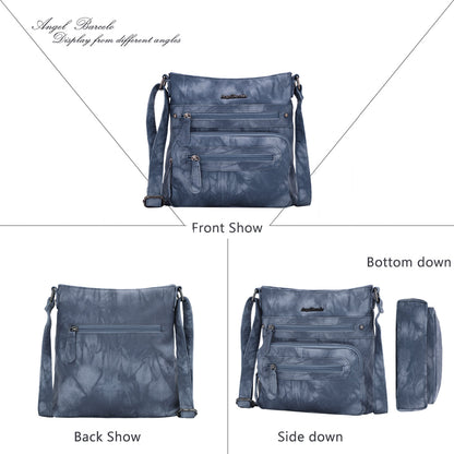 Women's tie-dye denim vintage crossbody bag